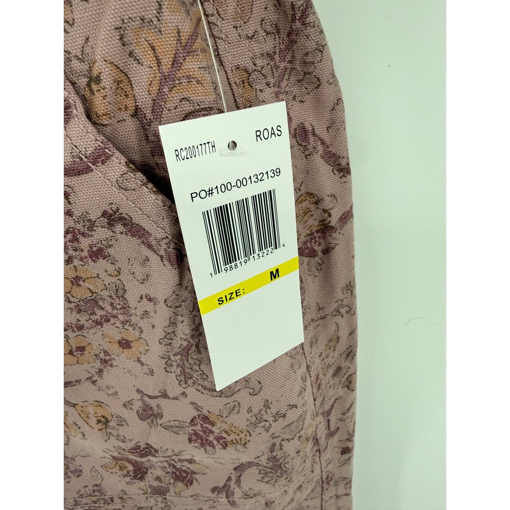reCreation Floral Utility Pants Rose Pink Mauve Botanical Print Size M - Picture 4 of 6